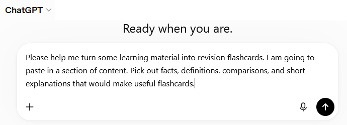 Please help me turn some learning material into revision flashcards. I am going to paste in a section of content. Pick out facts, definitions, comparisons, and short explanations that would make useful flashcards.